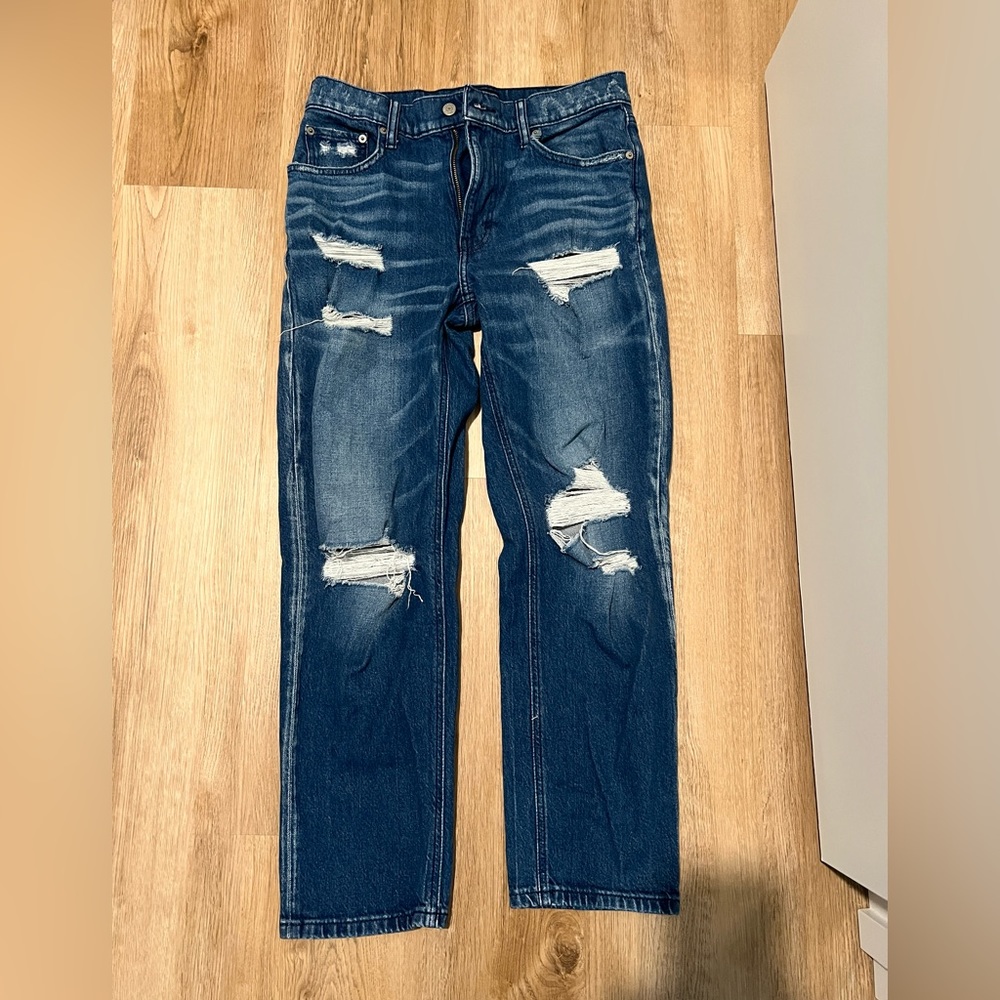 Lucky brand mid rise relaxed straight jeans